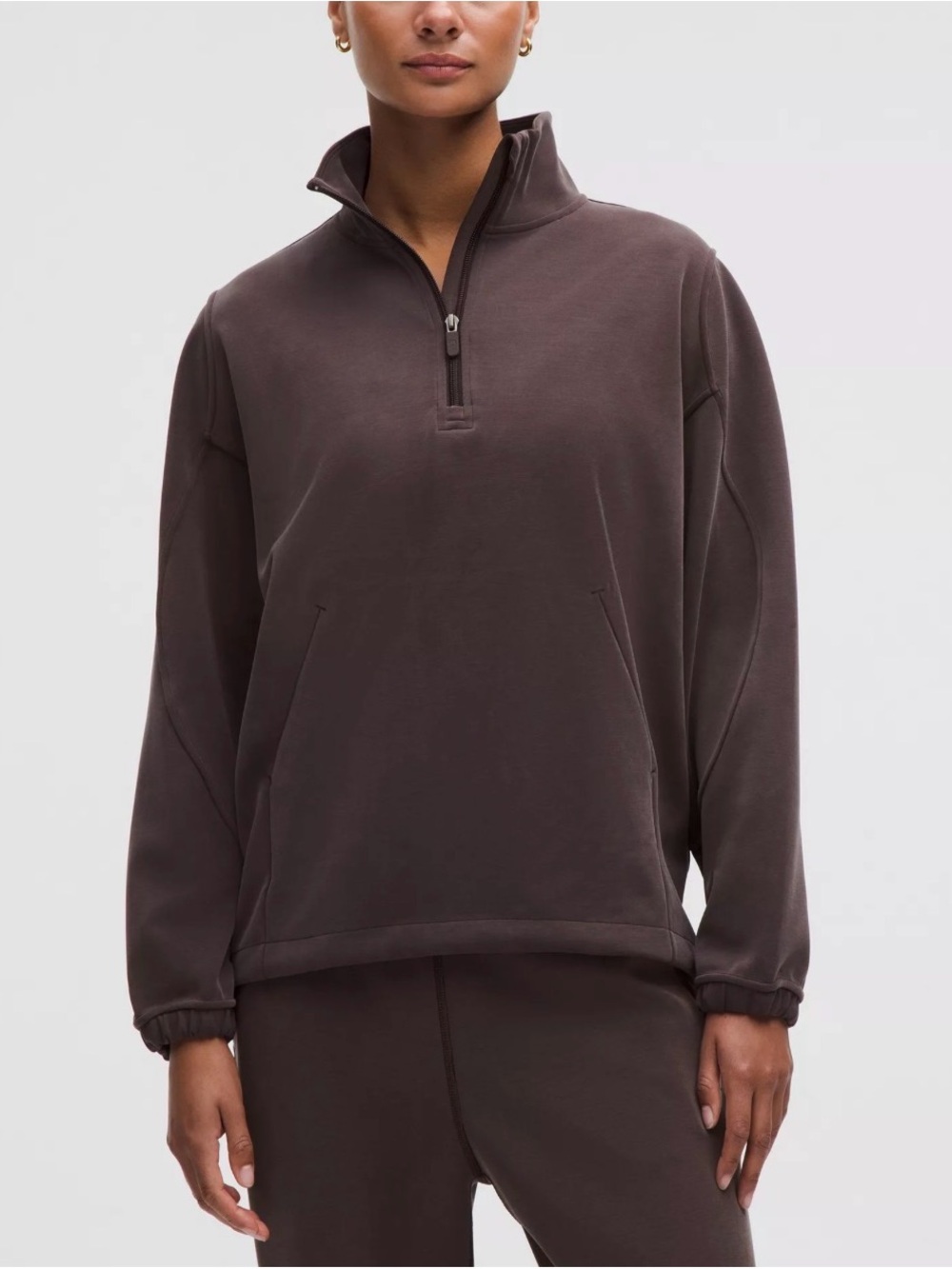 Lululemon NEW Brown Softstreme Half-Zip Pullover